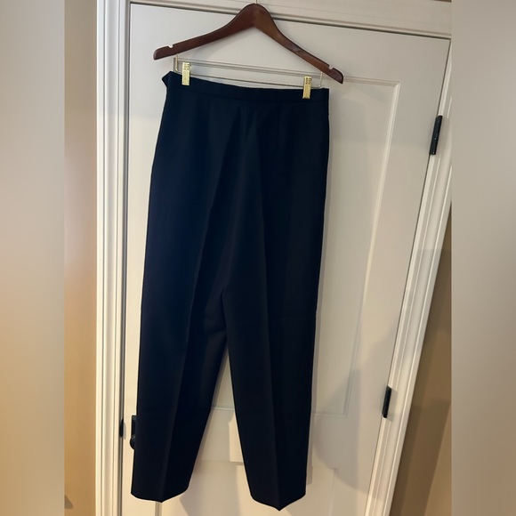 Ralph Lauren,Navy Blue,Size 14,Wool trousers,pleated front,side fastener. - Picture 2 of 6